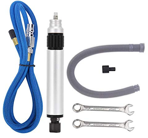 Pneumatischer Schleifstift, Hochgeschwindigkeits Luft Mikro Schleifwerkzeug, Pneumatischer Gravierstift 35000rpm 3-6mm Chuck(Type-Silver Refined Type)
