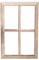 UNUS Deko Fenster aus Holz, Fensterrahmen im Vintage Design, Bilderrahmen rechteckig 50 x 32 x 2 cm