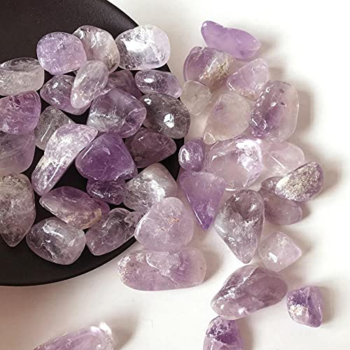 Natürliche lila Stein Kristall Quarz gebrochen Big Kies Amethyst Transparent Fischbehälter Blume Topf Garten Heilung Home Ornament-15-25mm 50g.