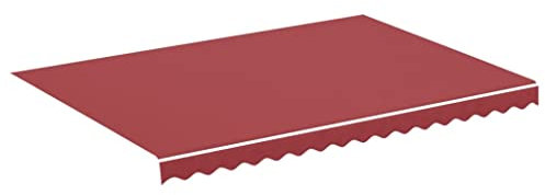 vidaXL Tela de Repuesto para Toldo Parte Superior Dosel Lona Recambio Jardín Patio Terraza Balcón Parasol Refugio Impermeable Rojo Burdeos 3,5x2,5 m