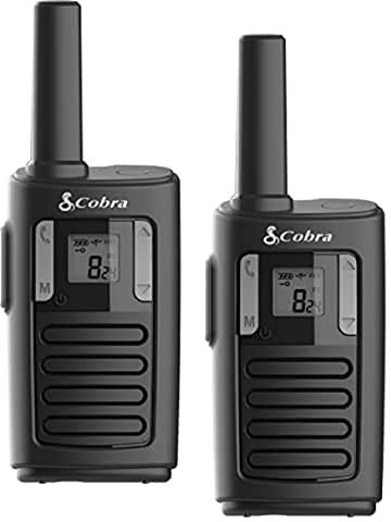 COBRA MT100 PMR446 2-Way License Free Walkie Talkie Radio (Twin Pack) - Black