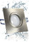 LEDFULL® Premium LED Bad Einbaustrahler IP44 230V GU10 Spot Set 5W Strahler Warmweiß/Edelstahl gebürstet Deckenstrahler eckig Außen geeignet