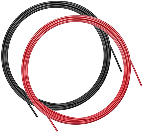 Lot de 2 câbles de rechange pour corde à sauter PrimaFit Pro Speed - Pour crossfit, fitness, boxe, fils en acier inoxydable et revêtement PVC - 3 mm de diamètre - 3 m de long - Compatible avec