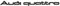 Audi A16-2271 Aufkleber Audi Quattro Logo Frontscheibe Schriftzug Dekorfolie, schwarz