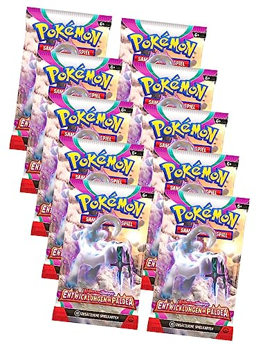 Pokemon Sammelkarten Karmesin & Purpur - Entwicklung in Paldea Karten - Trading Cards Deutsch - 10 Booster