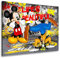 Kunstgestalten24 Leinwandbild Micky und Goofy Lifestyle Pop Art Comic Bild Kunstdruck Raum- u. Wanddekoration