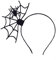 WLLHYF Halloween Spinnennetz Haarreif Schwarz Stirnband Party Kopfschmuck Requisiten für Frauen Mädchen Halloween Karneval Fasching Motto Cosplay Kopfbedeckung Kostüm Party Headwear Accessoire