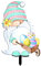 Gartenstecker Gartendeko Osterdeko Ostern Frühlingsdeko Acryl Osterei Zwerg Kaninchen Gartendeko Ostern Frühling Stecker Garten Dekoration Ostern Gartenstecker Deko Ostergeschenk (d-Pink, One Size)