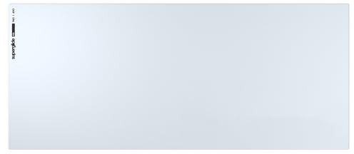 Pulsar Superglide Premium Glass Tappetino per mouse XXL, superficie in vetro alluminio-silicato, antiscivolo, completamente modellato, gomma siliconica ad alta densità, 98 x 41,9 cm (XXL, bianco)