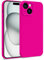 MyGadget Cover per iPhone 15 - Custodia in Silicone Morbido a Doppio Strato – Case con Protezione Fotocamera & Fodera Interna Antigraffio - Magenta Rosso