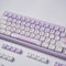 Venit Keys Purple Keycaps PBT MOA Profile Round Cute Mechanical Keycap Set 142 Keys for 60% 65% 70% 75% 84% Mechanical Keyboard