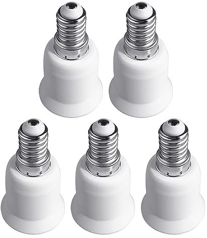 5 Pcs E14 To E27 Converter Small Screw To Large Screw Lamp Socket Adapter Screw-in Thread Adaptor Holder Set For Bulbs