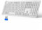 TECKNET Wireless Keyboard, Rechargeable 2.4GHz USB Bluetooth Keyboard for 4 Multi Devices, Ultra Slim Full Size UK Layout Keyboards for Computer, Laptop, Tablet, Desktop, Phone (White)