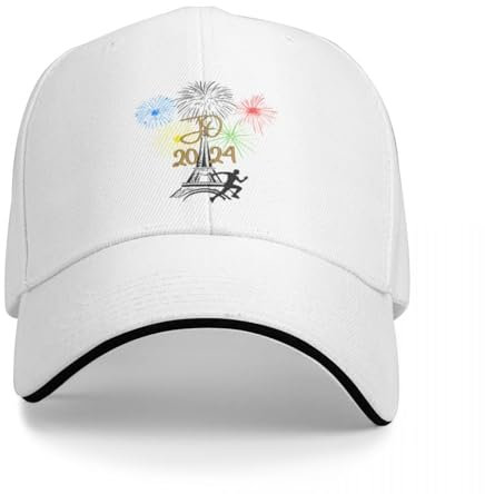 ROBEIUO Casquette pour Hommes Casquette de Baseball JO 2024 A