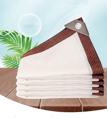 SGSKEIEY Sonnensegel GewäChshaus Schattierungsnetz Zaun Schattiernetz UV-Beständiges Schattierungsnetz Gartenschirm Weiß für Pflanzenschutz Gewächshaus Scheune (3x2.50m)