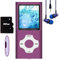 Hotechs MP3-Player/MP4-Player, MP3-Player mit 32 GB Speicherkarte, schlankes Design, digitales LCD-Display, 4,6 cm (1,8 Zoll) Display, FM-Radio (Lila)
