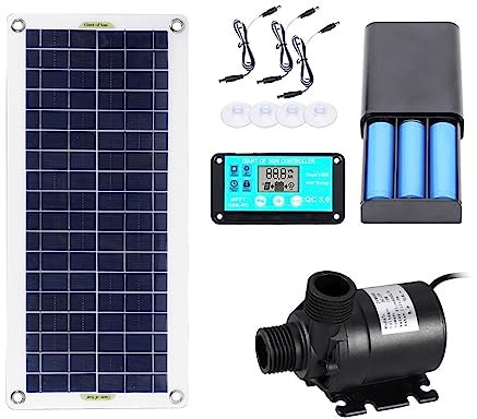 Bomba de Agua Solar, Bomba de agua Solar de 50W, Panel Solar sin escobillas, Kit de piscina de agua for peces, decoración de jardín de 12V, fuente alimentada por piscina, estanque, acuario para estanq