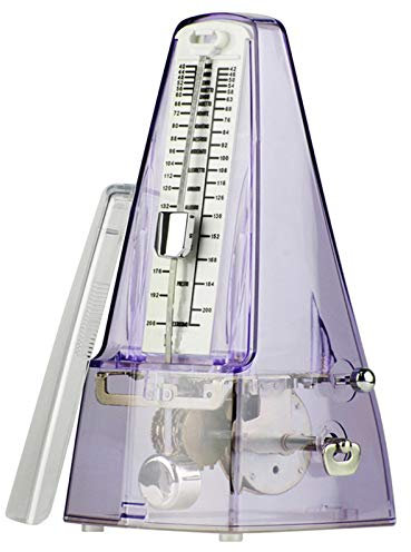 Mechanisches Metronom, Hoher Klang Hohe Präzision Keine Batterien erforderlich Klavier Mechanisches Metronom Gitarre, Violine, Schlagzeug und andere Instrumente Lautes Klangtempo(Clear Blue)