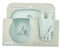 Sterntaler Set de vaisselle girafe et lion – Forme carrée avec motif safari – Assiette, bol, gobelet et couverts, durable, adapté à un usage alimentaire – Pour bébés et tout-petits – Coffret cadeau