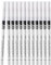 12pcs White Eyeliner Pencil,Soft Highlighter Gel Eyeliner Pencil,Waterproof Eyebrow Hair Bar/ber Pen/cil,Professional Eye Bighten Eyeshadow Waterproof,Long-Lasting Eye Highlighter Makeup Penci/l