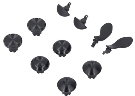 Yunseity Langlebige Metall-Analog-Stick-Joystick-Paddles für Edge-Wireless-Gaming-Controller-Enthusiasten (Black)