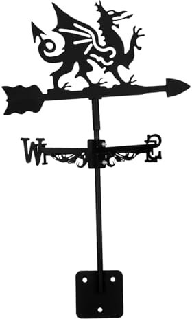 VANZACK Girouette Métal Décorative pour Jardin Indicateur Direction Vent Résistante Intempéries