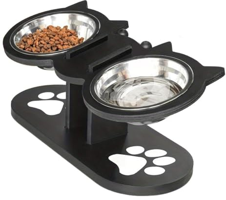 Bols en acier pour chats - bols à céréales petit déjeuner en verre | bol à céréales petit déjeuner DisneyAccessoires pour animaux de compagnie pour chatons chiots âgés maisons multianimaux