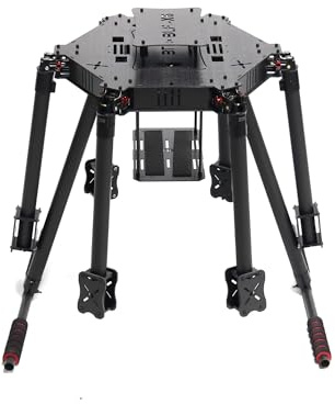 Kit de armazón de hexacóptero ZD960 de fibra de carbono con brazo plegable y tren de aterrizaje.