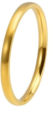 PAURO Herren und Damen Edelstahl 2 4 6 8 10MM Klassisch Minimalistisch Bogen Gebürstet Stapelbar Ring