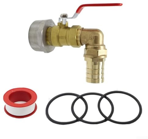 Stainless Steel Drum Tap, 200L Oil Bar-rel Replacement Outlet Faucet, Heavy-Duty Dispensing Valve for 20 25 32ml Water Oil Containers(32mm)
