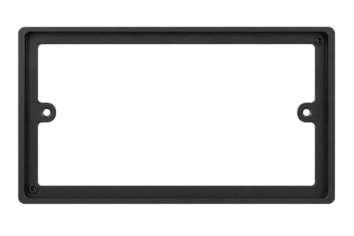 10mm Black 2‑Gang Socket Spacer/Back Box Extender – E4ALL Nexus Series