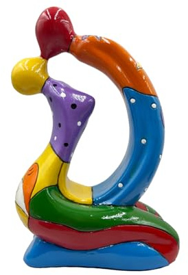 Genérico Figur für Paare, bunt, Kuss, Figur der Liebe, für, Urlaub, Kabinett, Zuhause, Wohnzimmer, Kaminregal,