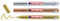 edding Glanzlack-Marker Creative 751 metallic Grundfarben, 1-2 mm (Gold, Silber und Kupfer)