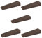 5 x sossai® Türkeil | TSK95 | Türstopper aus Hartgummi | Farbe: Braun