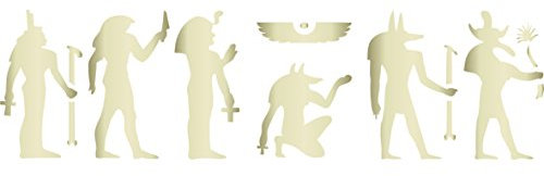 Schablone mit Frieze-Bordüre, 44,5 x 11,5 cm, wiederverwendbar, ägyptische Geschichte