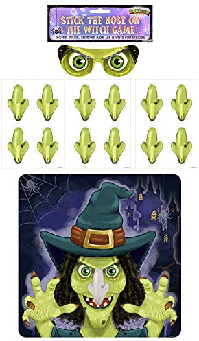 Henbrandt Halloween Party Game - Stick The Nose On The Witch