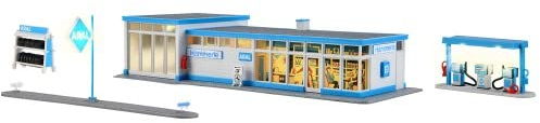 Kibri 38544 H0 Historische ARAL Tankstelle inkl. LED-Beleuchtung