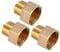 sourcing map Brass Threaded Pipe Fitting G3/8 Male x G1/2 Female Coupling 3pcs