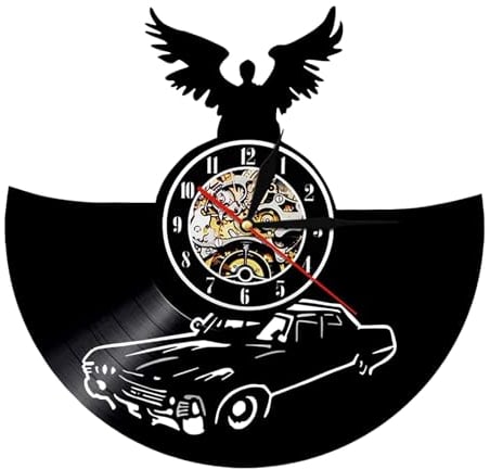 YUN Clock Wanduhr aus Vinyl Schallplattenuhr Upcycling Super - Natural - 3D Design-Uhr Wand-Deko Vintage Familien Zimmer Dekoration Kunst Geschenk : 30 cm