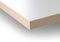 Modulor Holz Tischplatte in 2,5 x 80 x 160 cm mit Kern aus Spanplatte, Platte für Arbeitstisch, mit Buche-Umleimer und Laminatbeschichtung, weiß geperlt