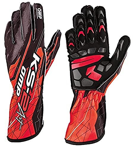 OMP KS-2 art Handschuhe Schwarz/Rot Größe M