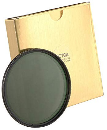 Fotga 55mm Ultra Slim Multi-rivestimento MC Fader Variabile ND Densità Neutra Filtro Lente ND2 a ND400, Telaio Ottico Opaco, con Hard Stop