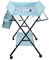 Klappbare Baby Wickelkommode, Wickeltisch mit Ablageflächern, Rollen, Kissen mit Höhenskala, 80 × 66 × (92-95-98) cm, Grün