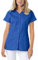 CLINIC DRESS Kasack Damen 1/2 Arm Druckknöpfe mit Brusttasche Seitentaschen Seitenschlitze 95° Wäsche königsblau 3XL