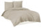 Mixibaby Bettwäsche Bettgarnitur Bettbezug 100% Baumwolle 135x200 155x220 200x200 200x220, Farbe:Beige, Größe:135 x 200 cm