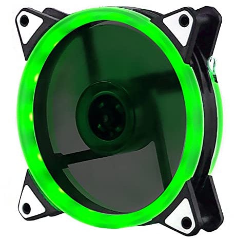 Kripyery 120mm LED Computer Case PC Cooling Fan - Ultra Quiet High Airflow RGB Lights PC Cooling Fan for Computer Case CPU Cooler Green