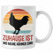 Trendation - Zuhause Ist Wo Meine Hühner Sind Tasse Landwirt Geschenk Bauer Hühner-Fan Züchter Bauerhof Bäuerin Geschenkidee (Weiß)