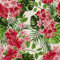 HEKO PANELS Stoff Oxford Wasserdichte Meterware Canvas-Stoff Polyester Stoff Zum Nähen Nähstoffe Möbelstoffe Dekostoffe Wasserabweisend Blickdicht Blumen Hibiskus 1 Meter 155 x 100 cm, DX079