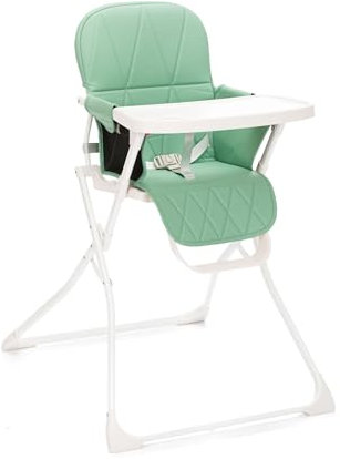 Fillikid Hochstuhl Tom Exklusiv, Kinder Hochstuhl ab 6 Monate bis 15 kg, Klappbarer Hochstuhl, mit Tisch, Einhändig Verstellbare Rückenlehne, Ultra Leicht, Klappbar Tisch 5-Punkt Gurt