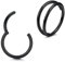 Longita 2 Stück Nasenpiercing Ring Helix Piercings Piercing Ohr Septum Piercing Nasenring Piercing Ohrpiercing Conch Knorpel Piercing Ring Schwarz 18g 8mm